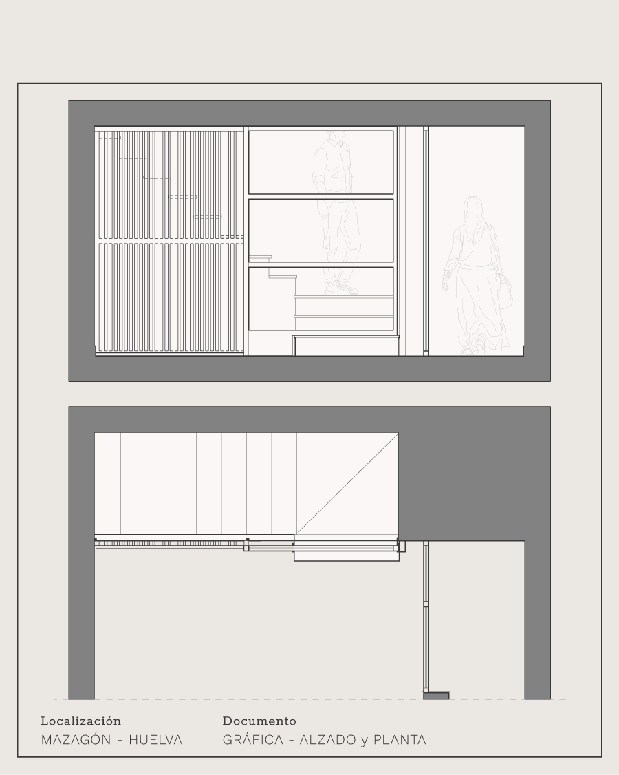 Puerta corredera de madera con solución de escalón (vista 4)
