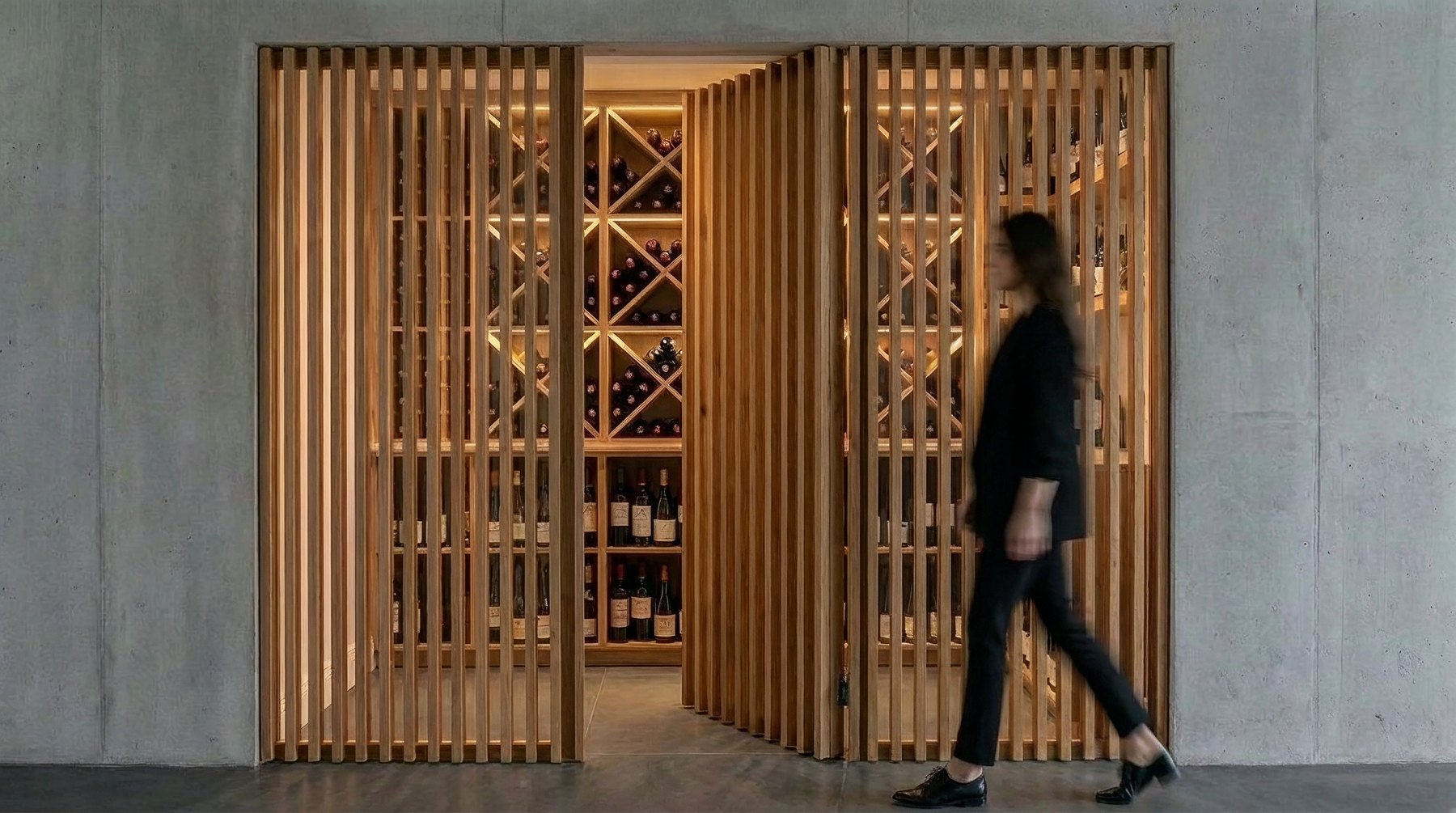 Vinoteca a medida climatizada en sótano — Carindeco